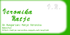 veronika matje business card